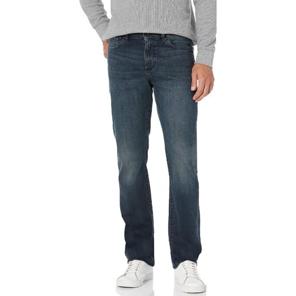 DL1961 Vinn Casual Straight Performance Jeans Mens W30 L34 Navy Dark Wash NEW